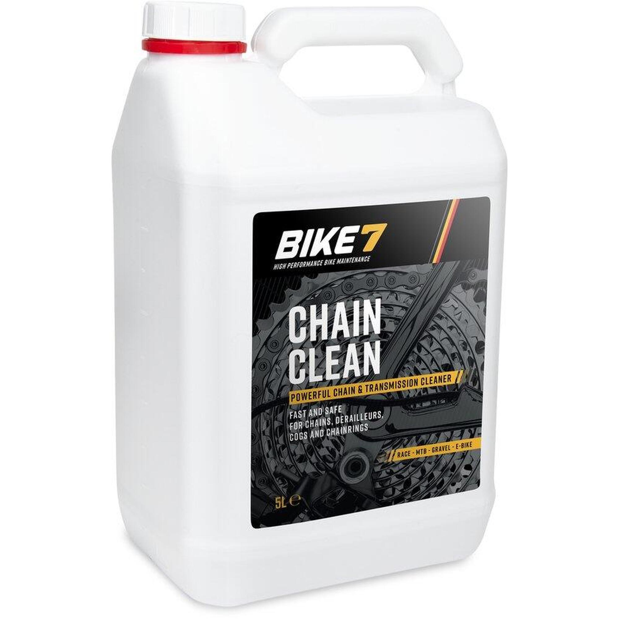 Fahrradzubehör Kraftvoller Ketten- und Getriebereiniger - Bike7 Chain Clean 5L