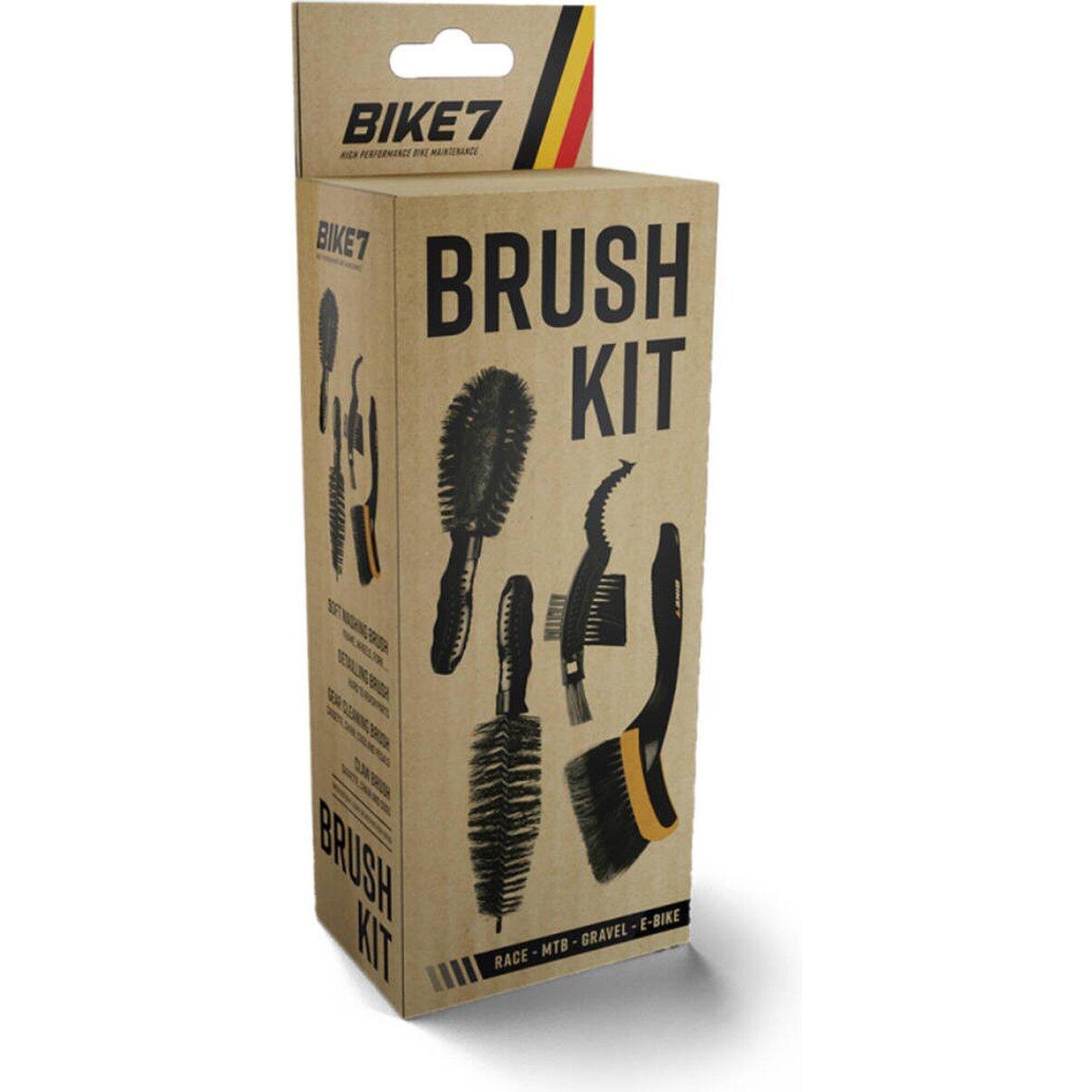 Accessoires vélo nettoyage en profondeur tous vélos - Bike7 Brush Kit 4 articles