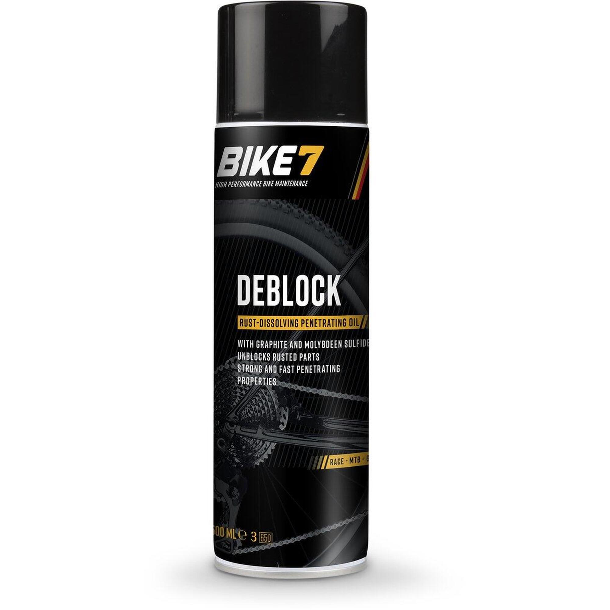 Accessoires vélo débloquant puissant contre la rouille - Bike7 Deblock 500 ml