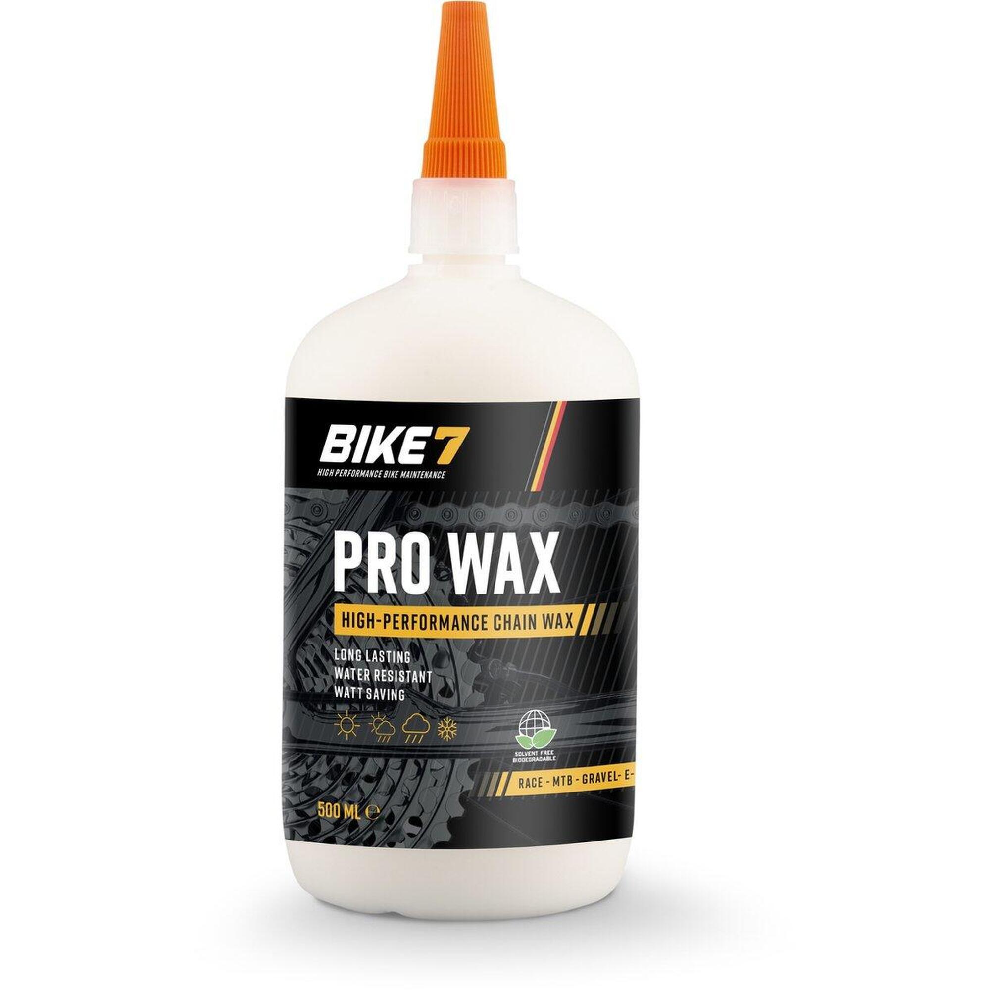 Fietsaccessoires waterbestendig langdurig kettingwax - Bike7 Pro Wax 500ml