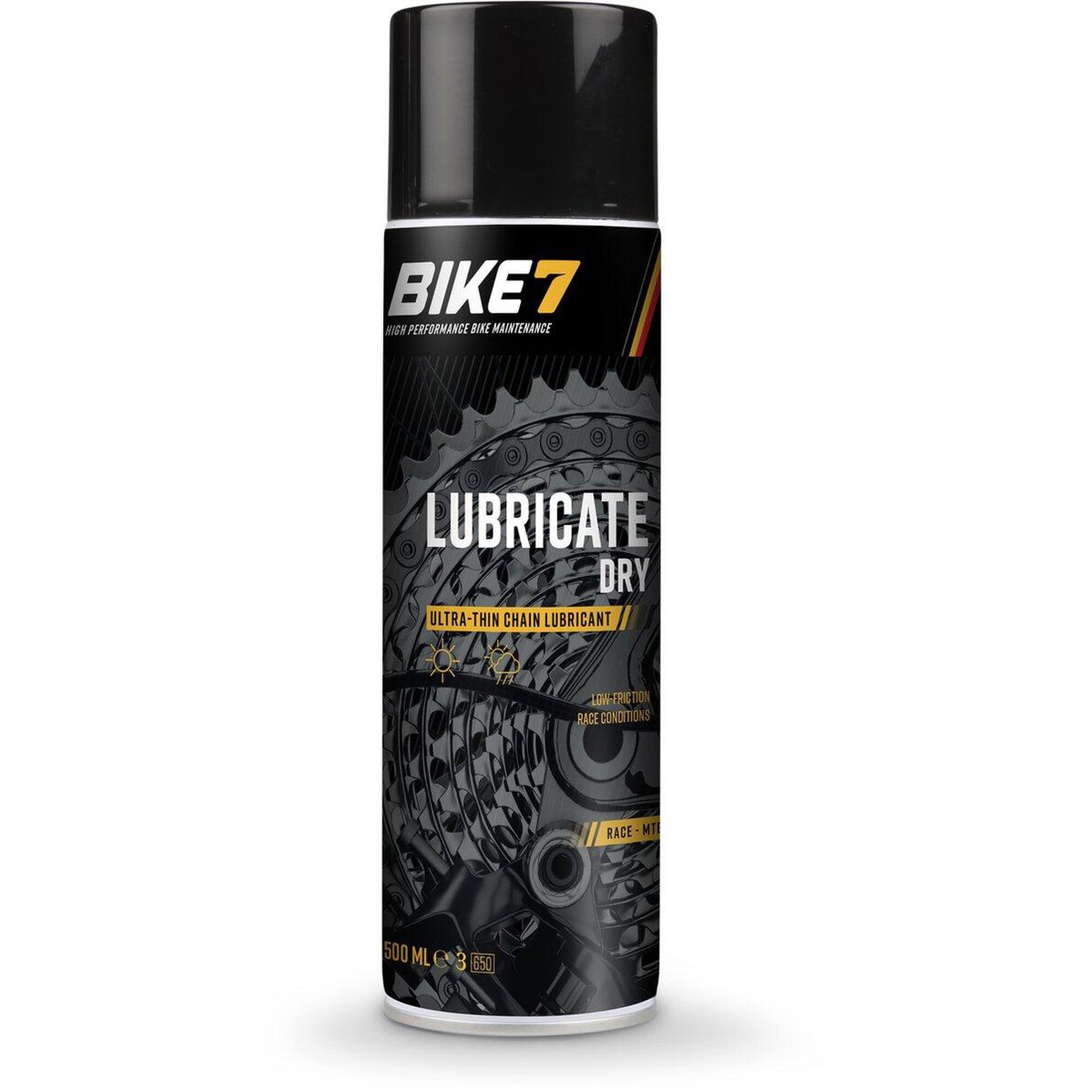 Accessoires vélo lubrifiant de chaîne ultrafin - Bike7 Lubricate Dry 500ml