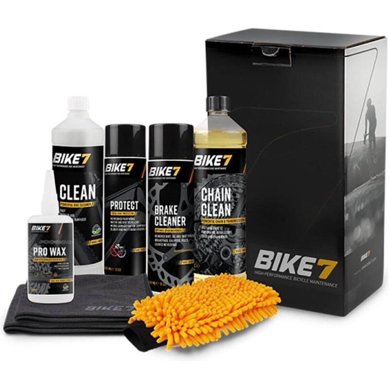 Accessoires vélo entretien complet - Bike7 Carepack Wax 8 articles