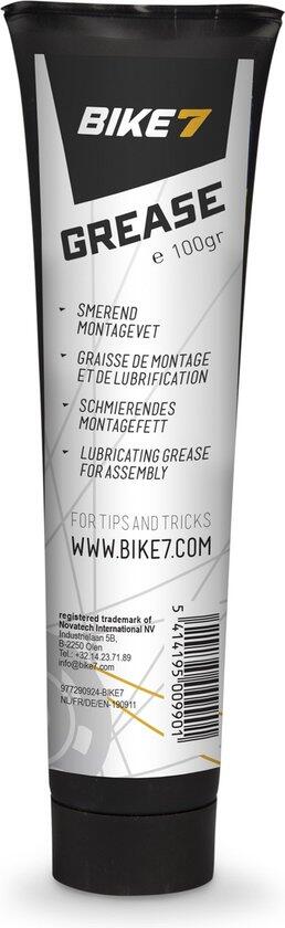 BIKE7 Fietsaccessoires druk en waterbestendig smerend montagevet - Bike7 Grease 100gr