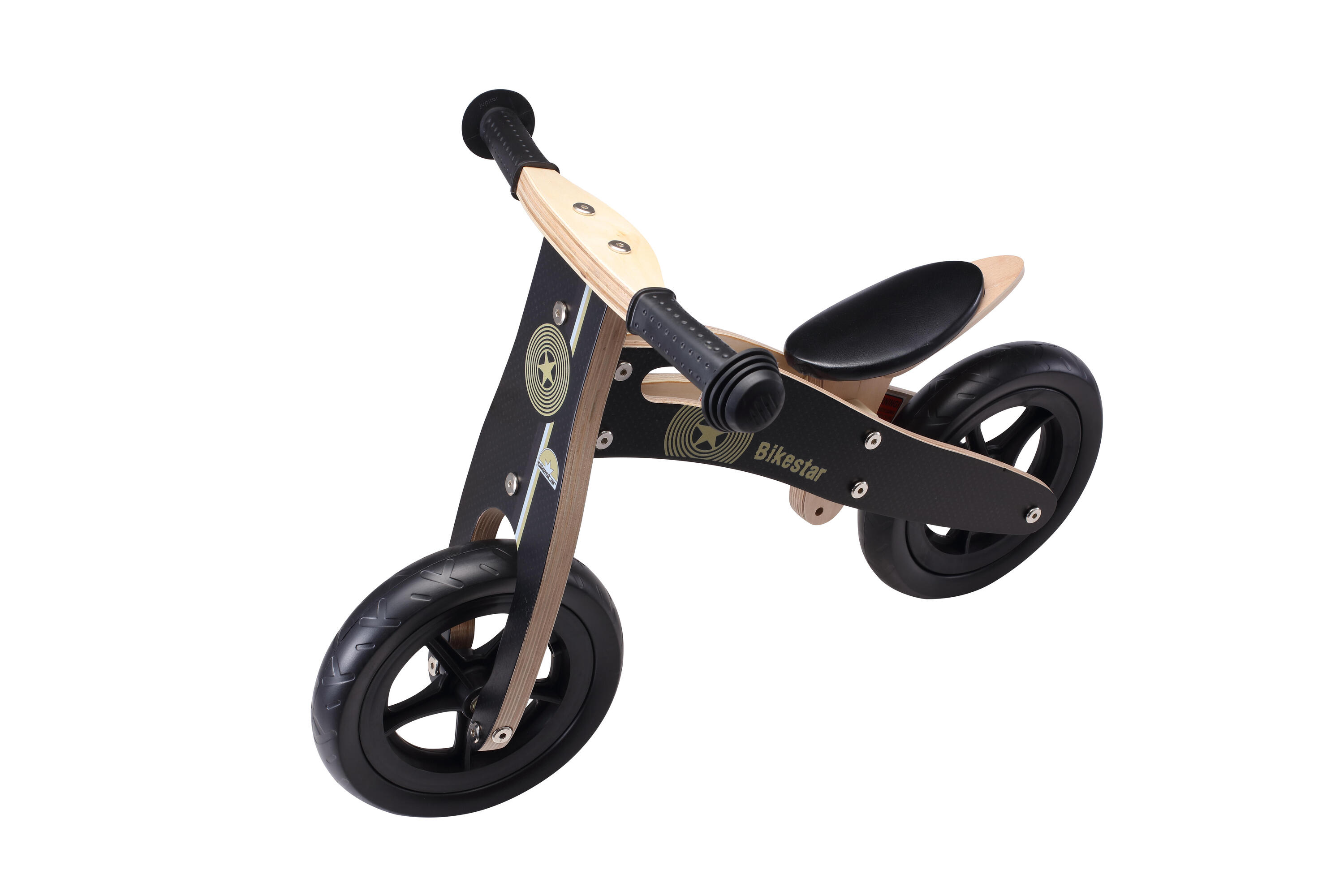 Bikestar, houten loopfiets, 10 inch wielen, zwart 4/5