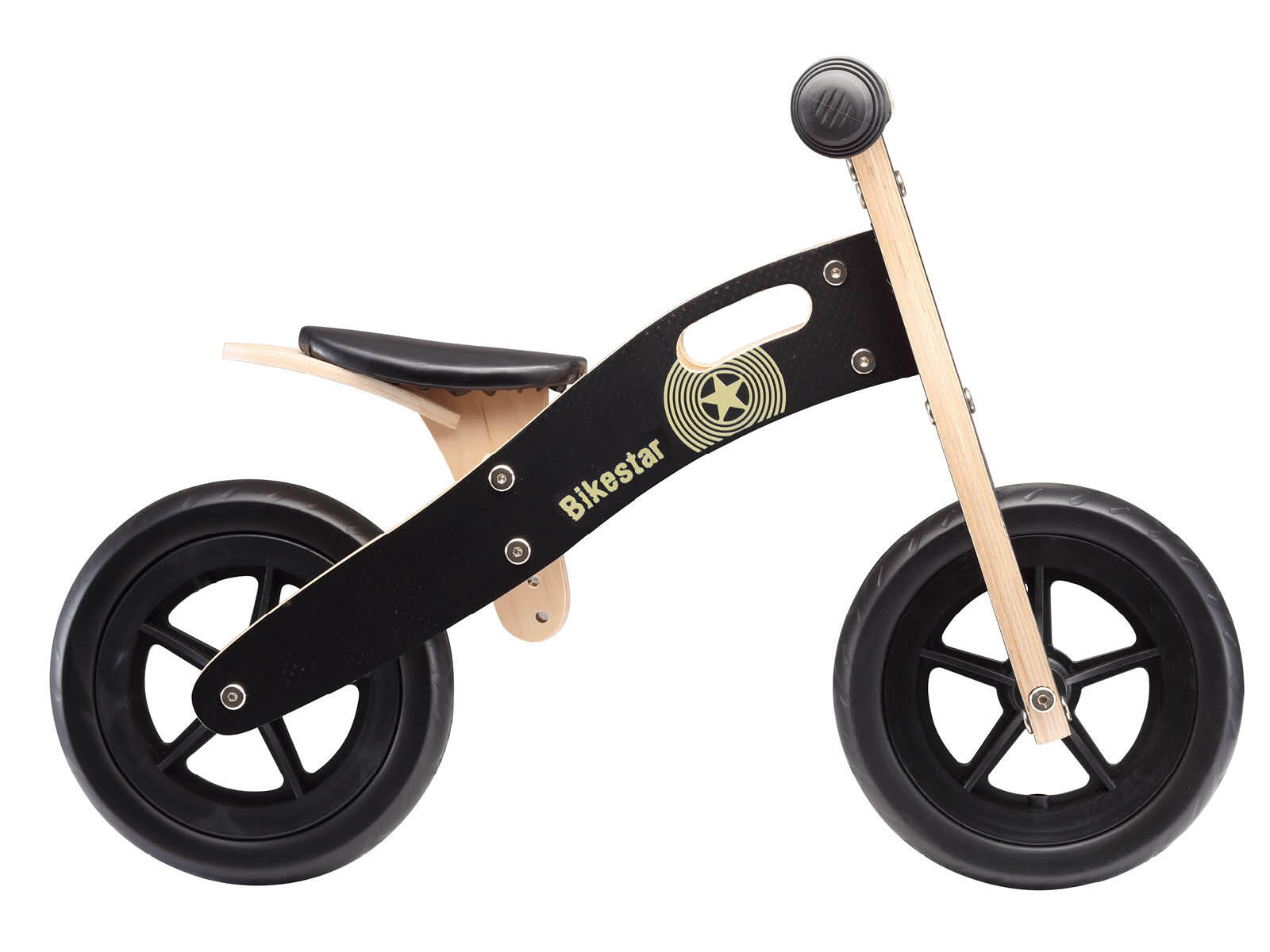 BIKESTAR Bikestar, houten loopfiets, 10 inch wielen, zwart