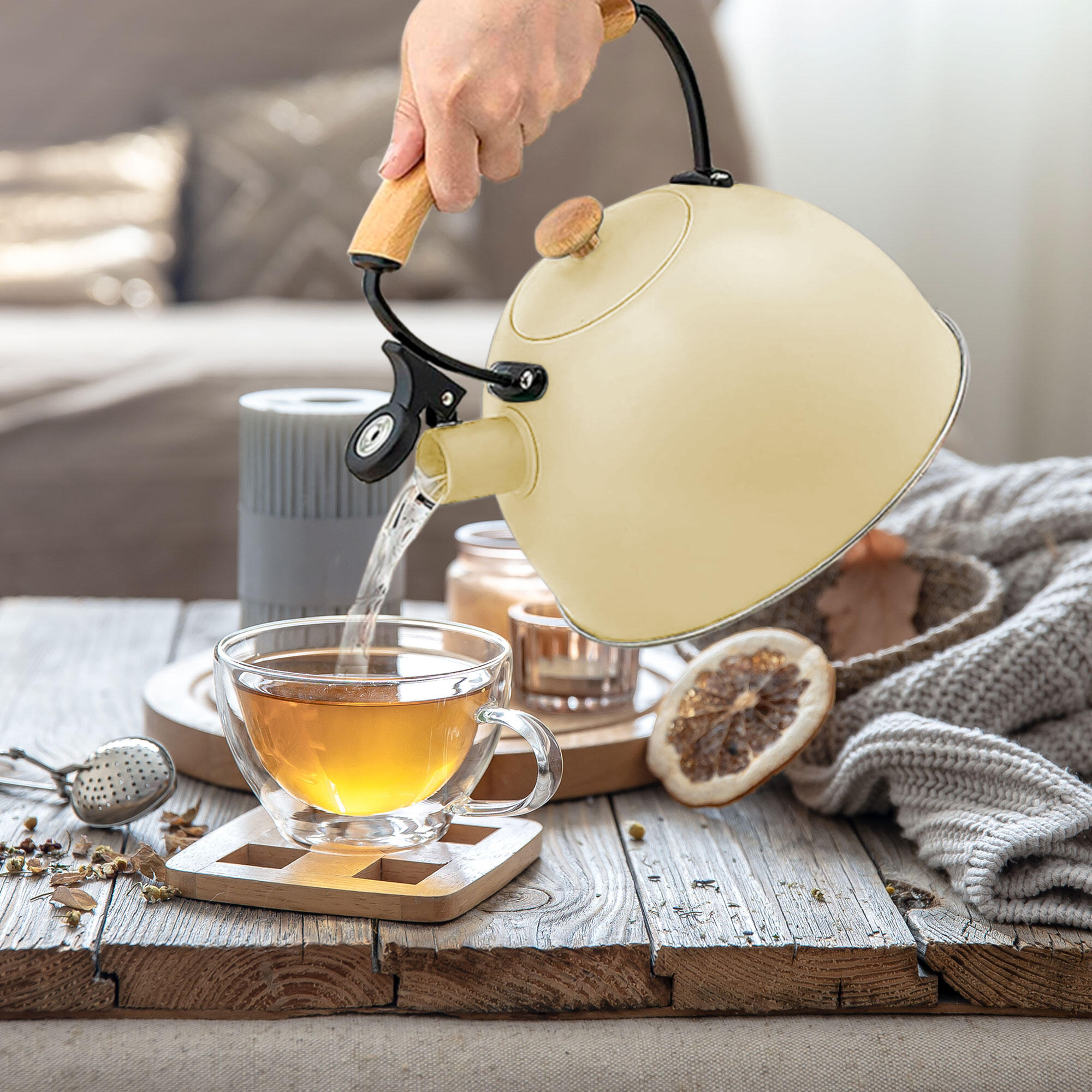 Bouilloire en Acier Inoxydable 2,3 Litres, Théière à Sifflet Poignée Cool briebe 2/8