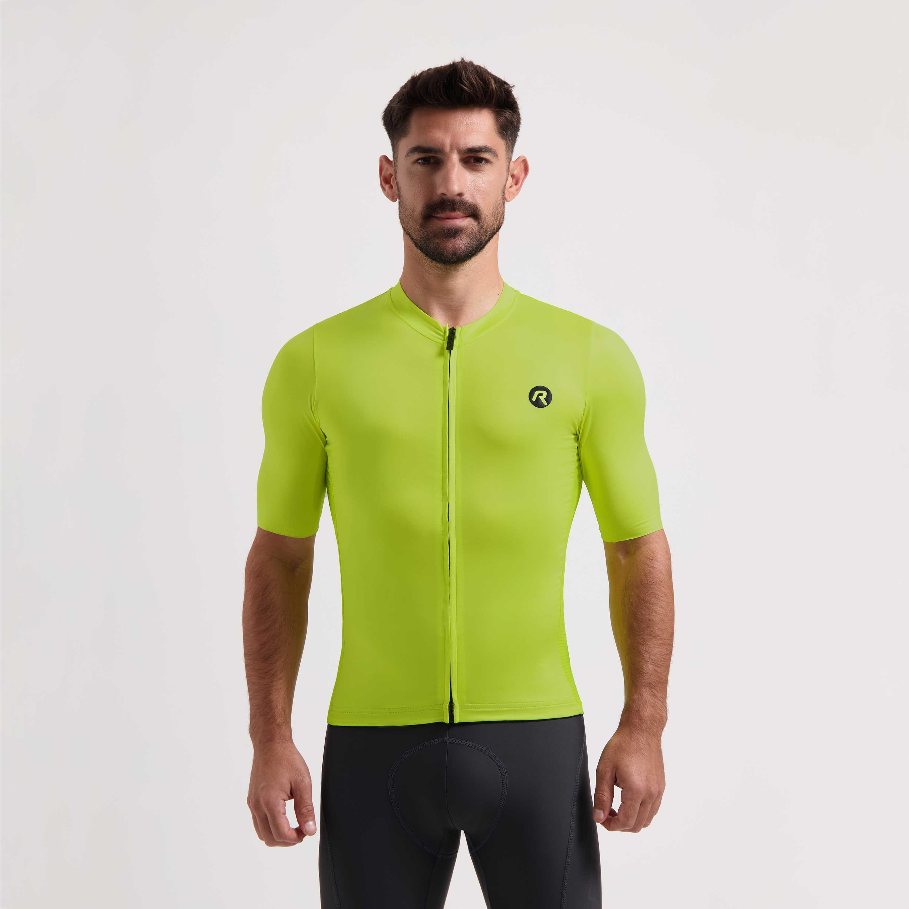 Rogelli - Maillot Manches Courtes Velo Homme - Distance - Maillot Manches Courtes - Jaune|vert - 40 M - Decathlon