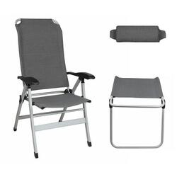 Pack BAYASUN Fauteuil en Aluminium + Repose-jambes et Repose-Tête