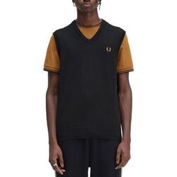 Sudaderas Hombre Fred Perry Classic V-neck Tank Negro