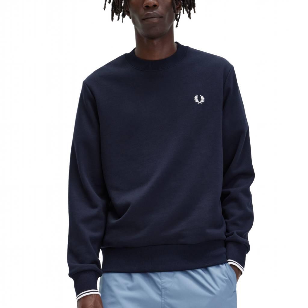 Moletom fred perry modelo crew neck cor azul