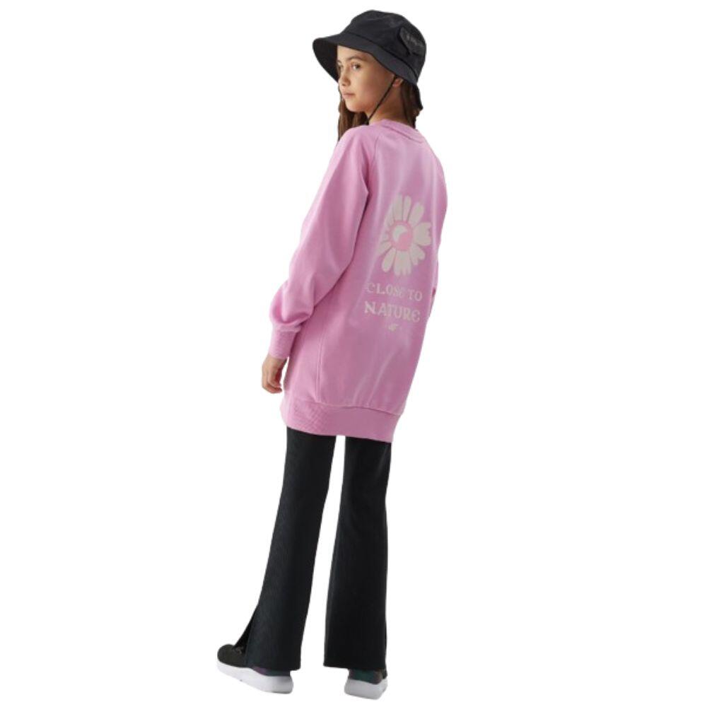 CAMISOLA SEM CAPUZ MENINA Algodão OVERSIZE 4F TSWSF0946. Light pink 3/4
