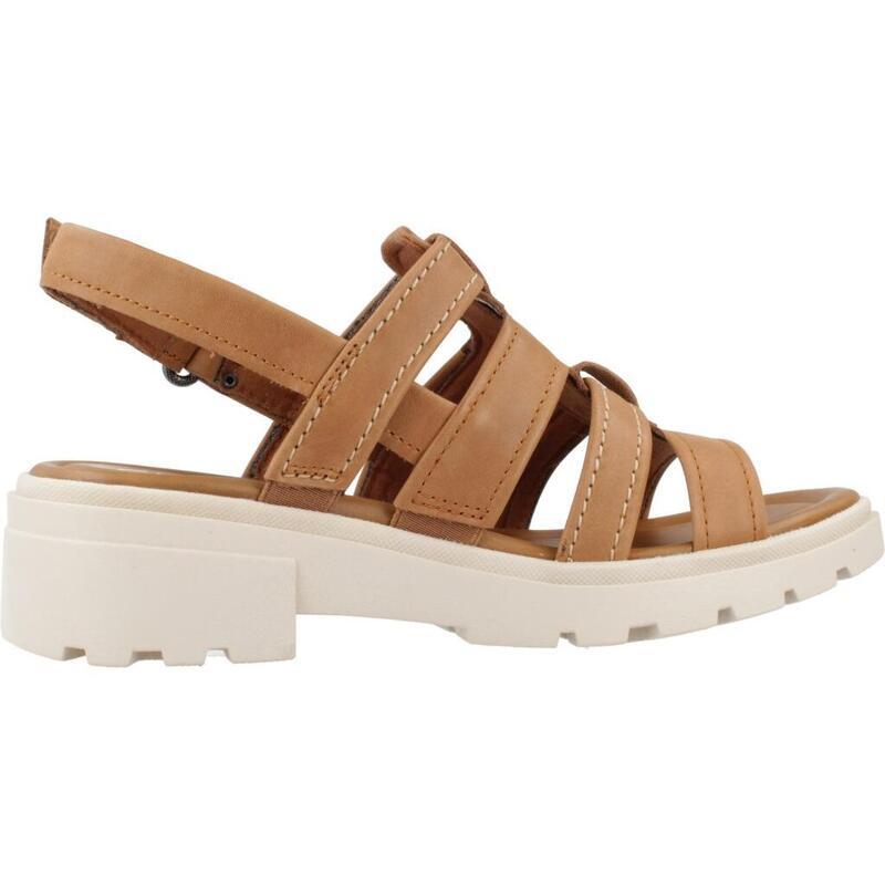 Sandalias Mujer Clarks Coast Shine Marron Claro