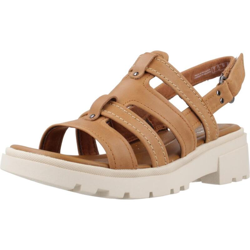 Sandalias Mujer Clarks Coast Shine Marron Claro