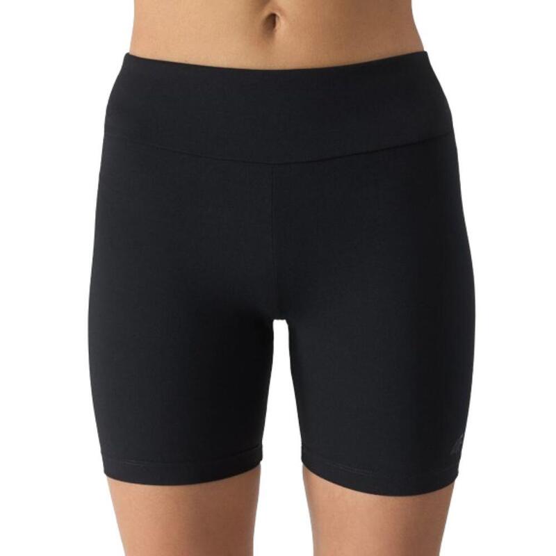 Leggings curtas de mulher para gimnasia 4F TTIGF151. Preto