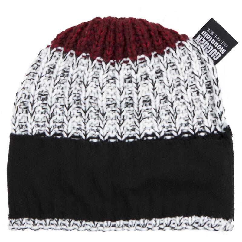 Cappello invernale GUGGEN Mountain K109 con pompon e fodera in pile leggero