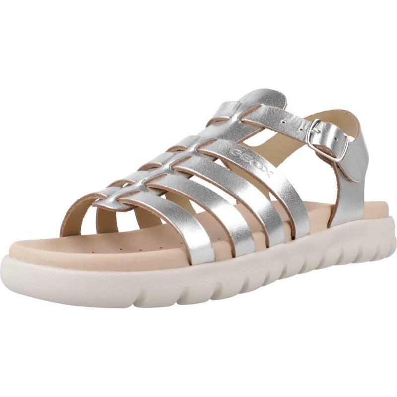 Sandalias Niña Geox J S. Soleima G.b - Metal.lea Plata