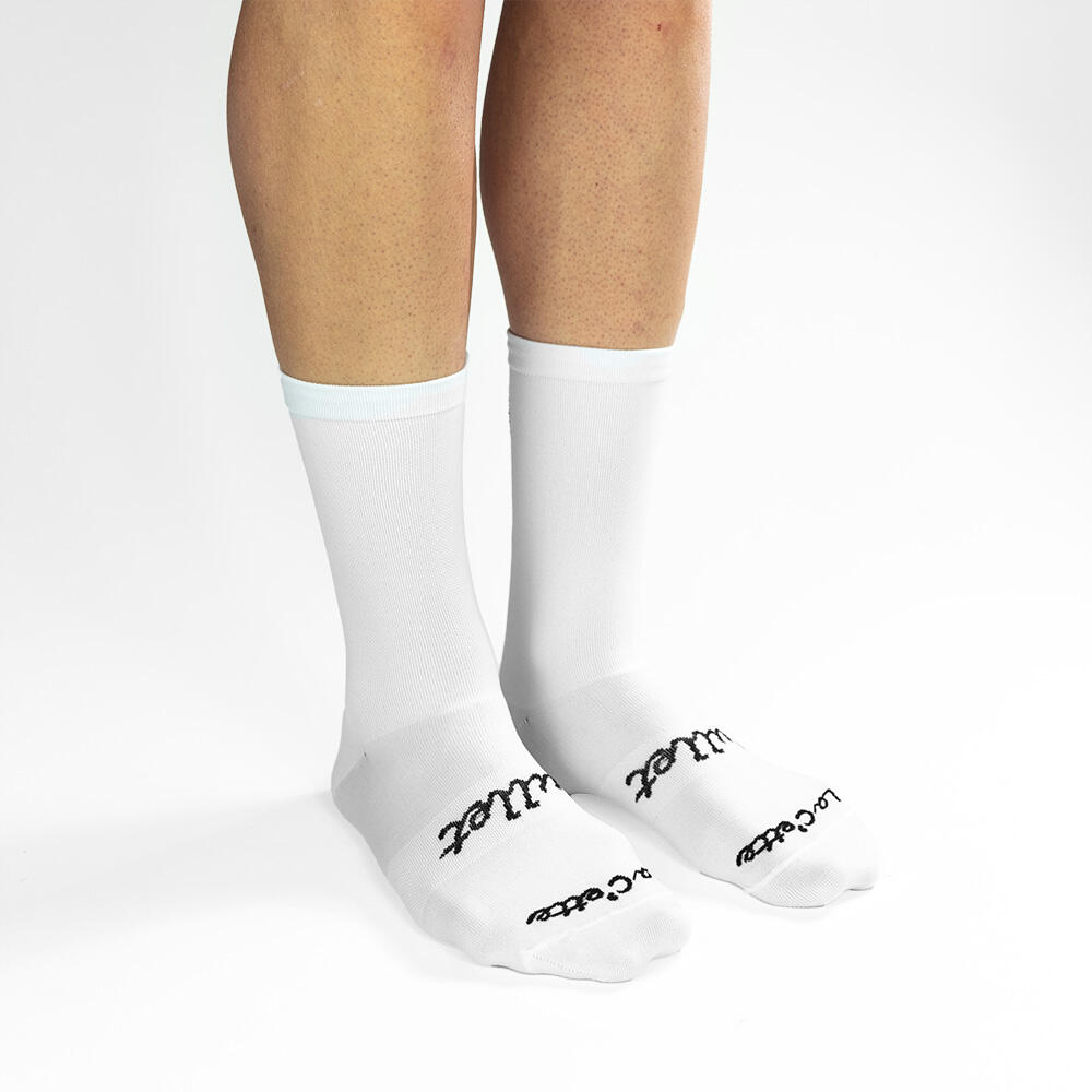 Chaussette de cyclisme 'Bullet gran fondo' blanche 2/2