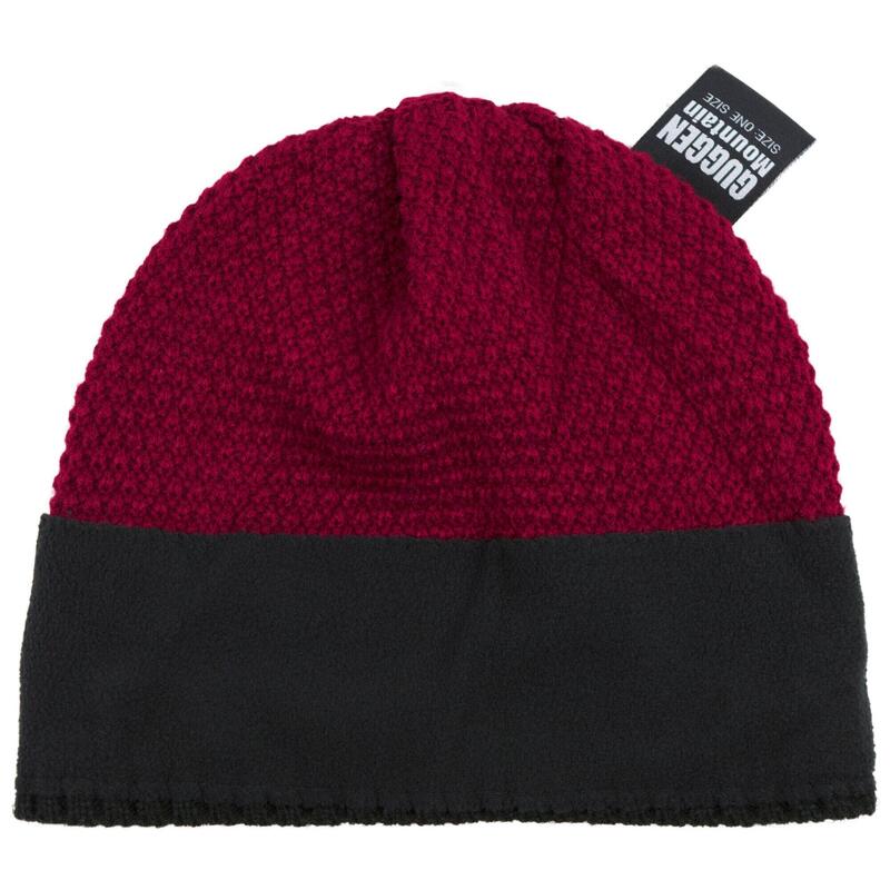 Bonnet GUGGEN Mountain K119 Bonnet d'hiver avec pompon et doublure polaire