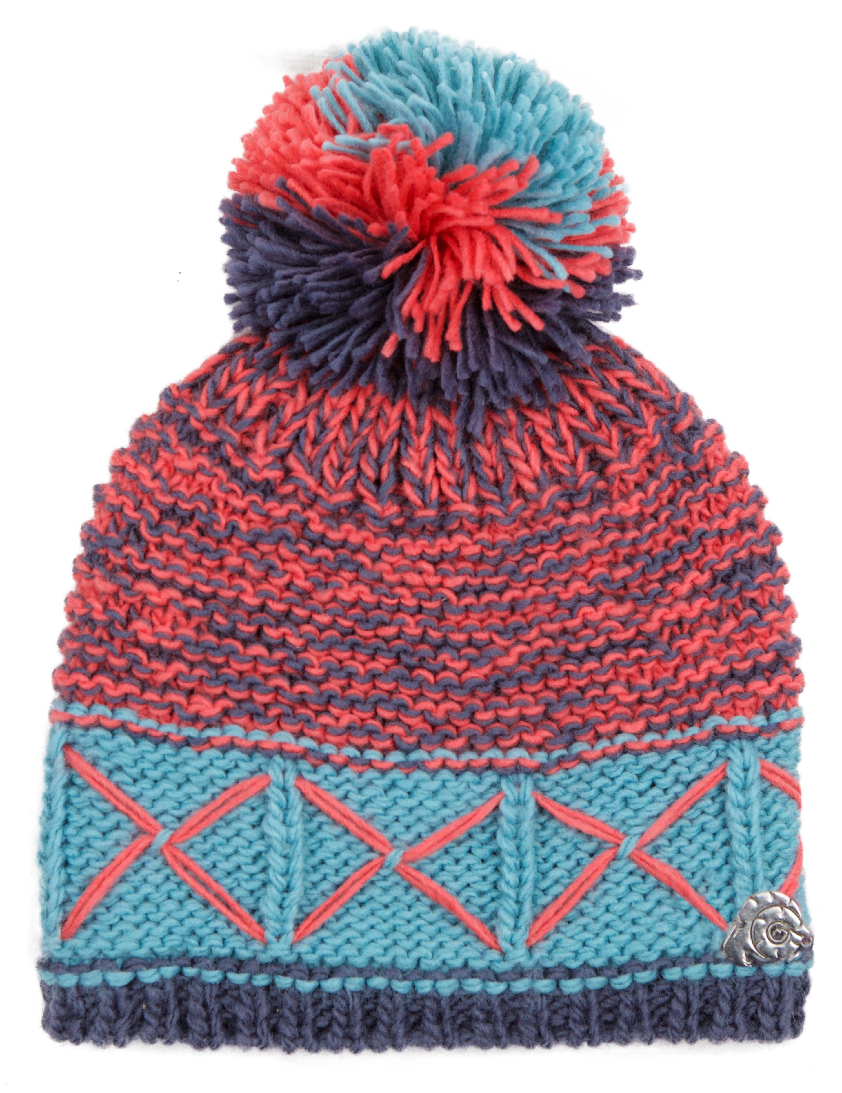 GUGGEN Mountain K013 muts Wintermuts met pompon en lichte fleece voering 3/7