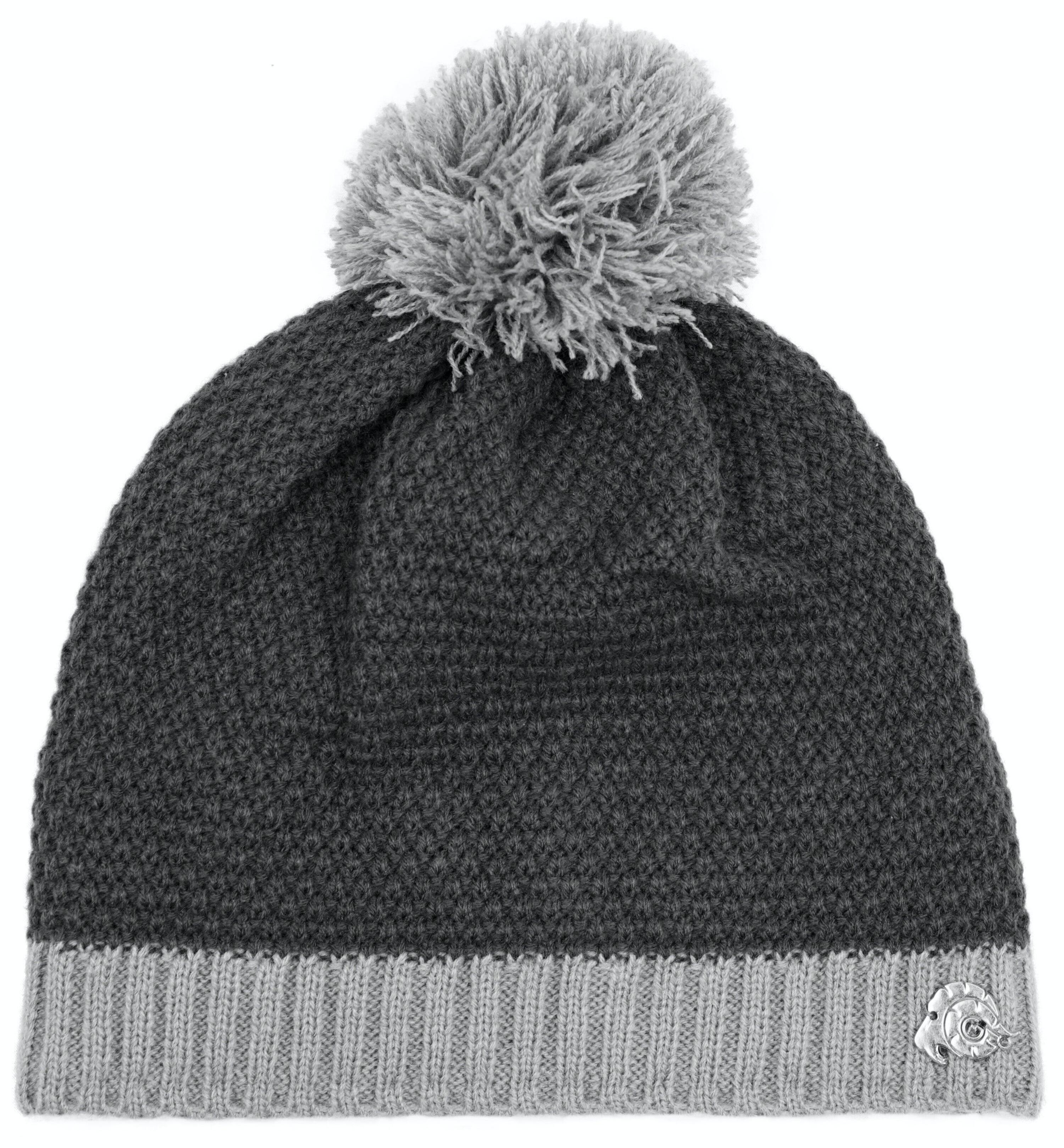 GUGGEN Mountain K119 hoed Wintermuts met pompon en fleece voering 4/7