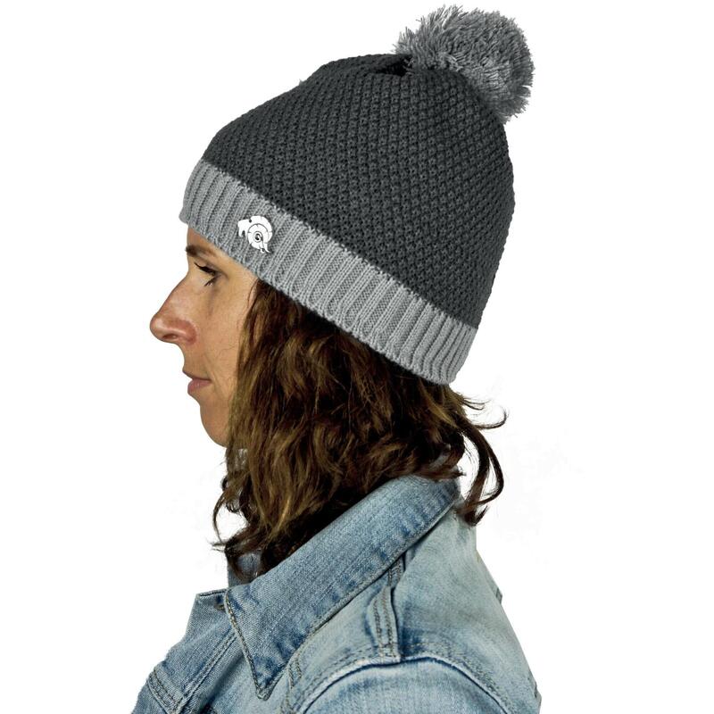 Căciulă de iarnă GUGGEN Mountain K119 cu căptușeală din lână și bobble, unisex