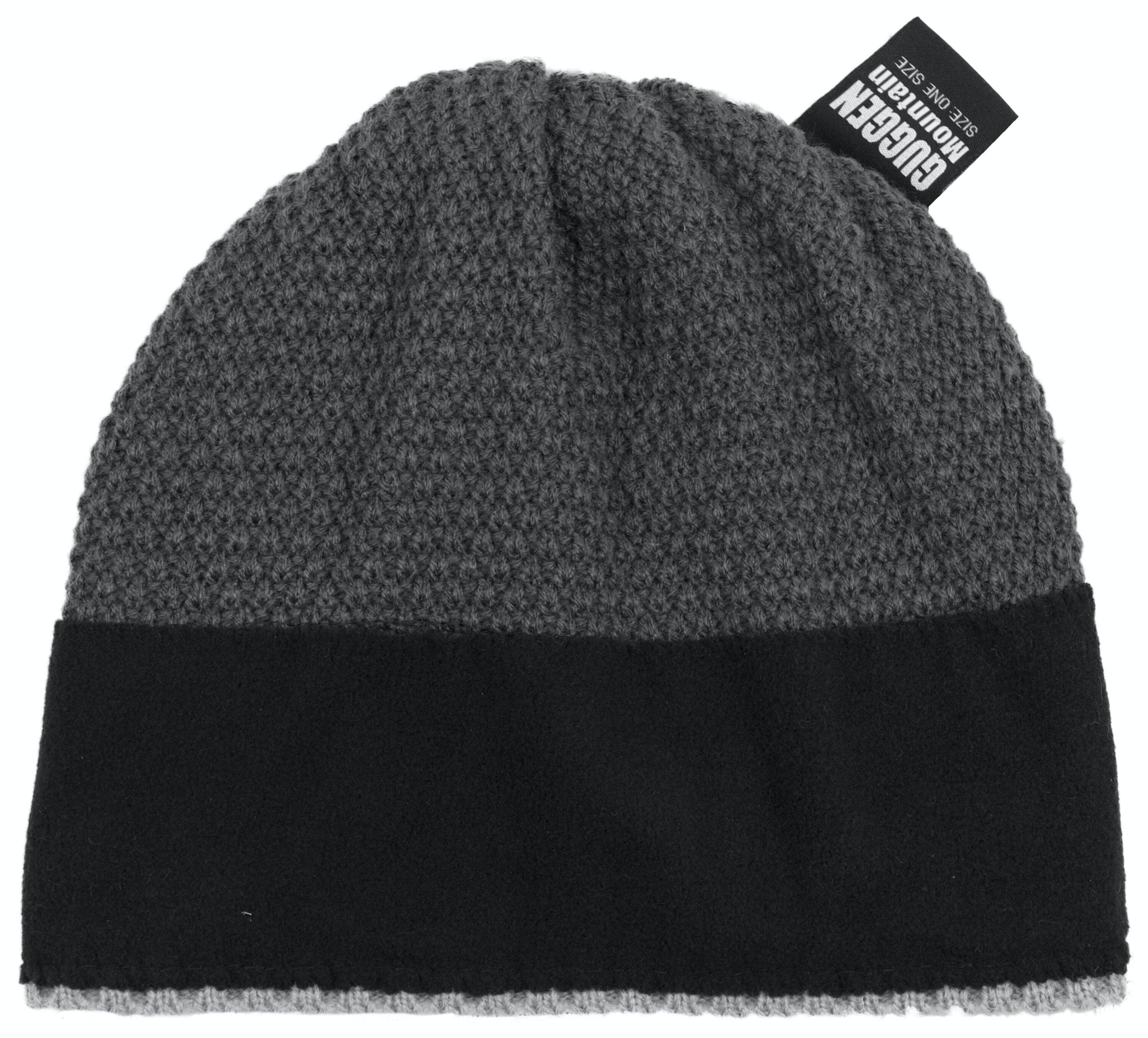 GUGGEN Mountain K119 hoed Wintermuts met pompon en fleece voering 3/7