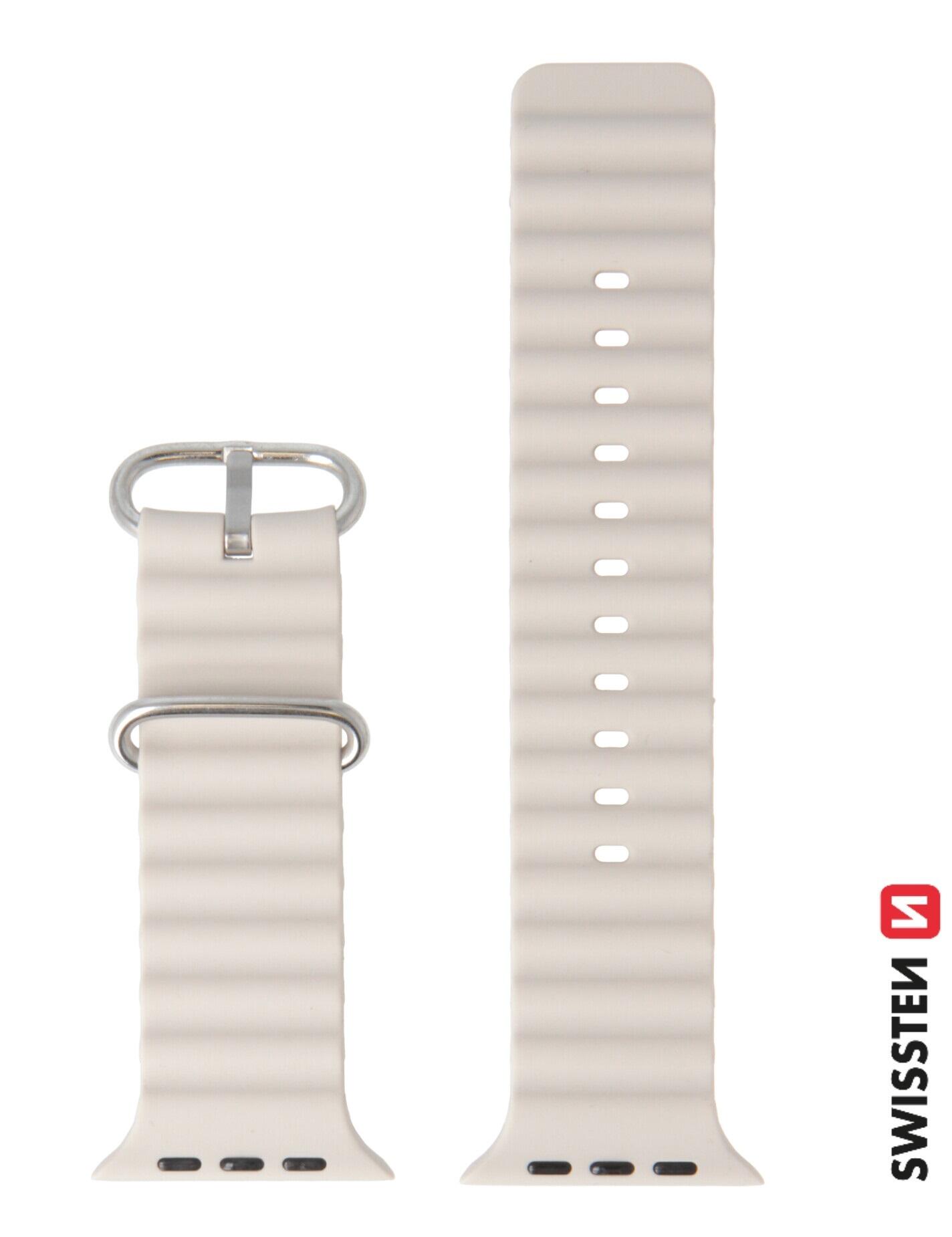 Pulseira Swissten Wave BandApple Watch 42-49mm st. grey 2/3