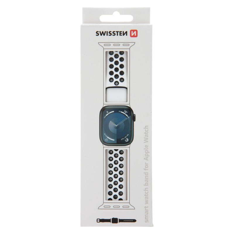 Pulseira Swissten Sport BandApple Watch 42-49mm plat/black