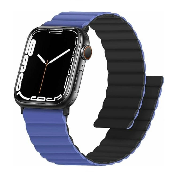 SWISSTEN Pulseira Swissten Wave Magnetic Apple Watch 42-49mm blue/black