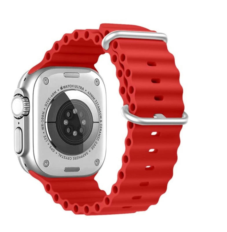 SWISSTEN Pulseira Swissten Wave BandApple Watch 42-49mm red