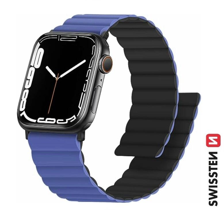 Pulseira Swissten Wave Magnetic Apple Watch 42-49mm blue/black 3/3