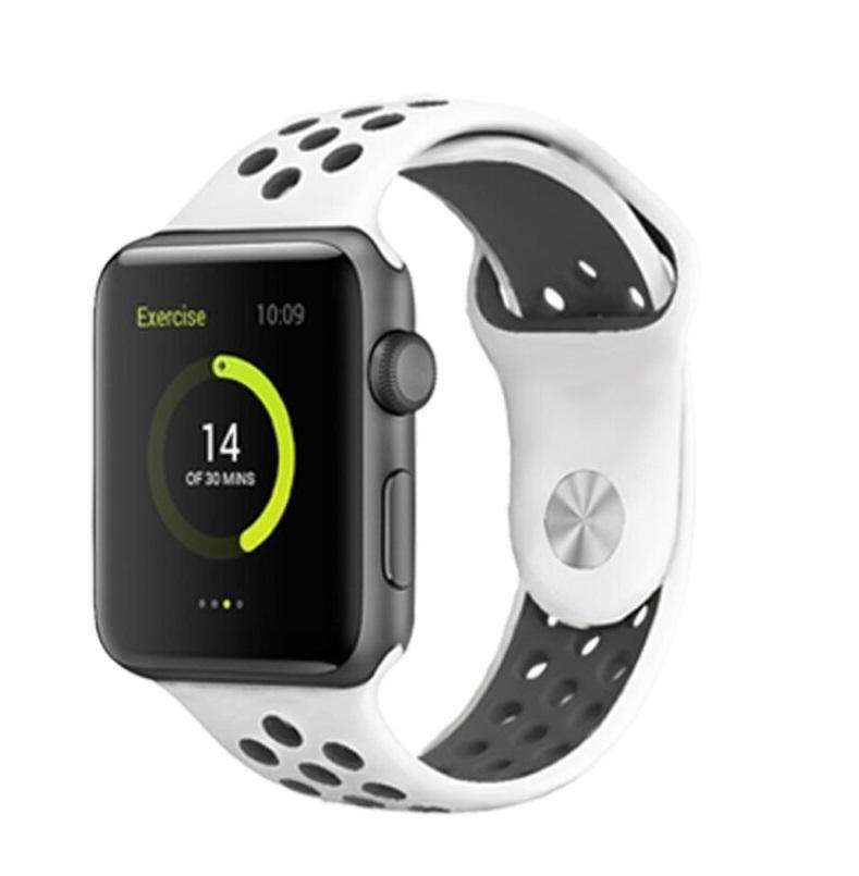 Pulseira swissten sport bandapple watch 38-41mm plat/black