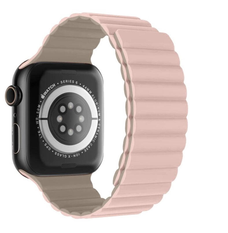 SWISSTEN Pulseira Swissten Wave Magnetic Apple Watch 38-41mm pink/capucc