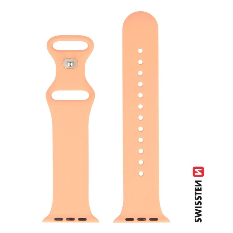 Pulseira Swissten Silicone BandApple Watch 42-49mm or. pink