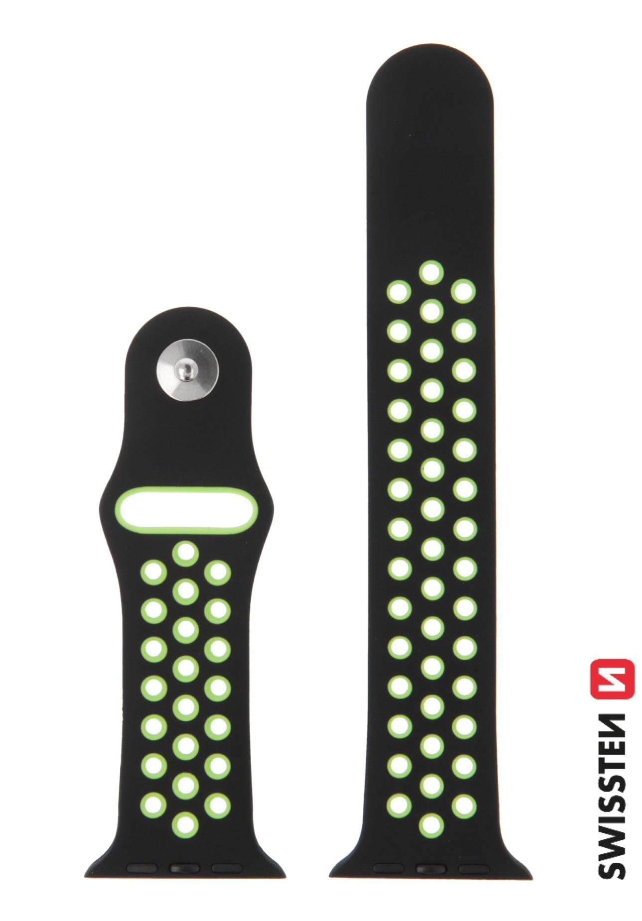 Pulseira Swissten Sport BandApple Watch 42-49mm black/green 2/3