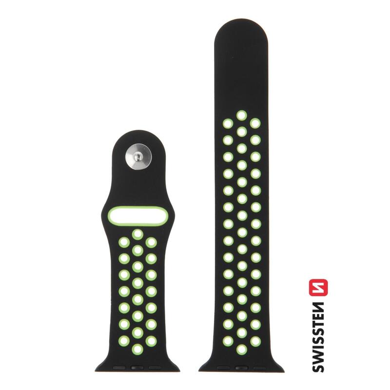 Pulseira Swissten Sport BandApple Watch 42-49mm black/green
