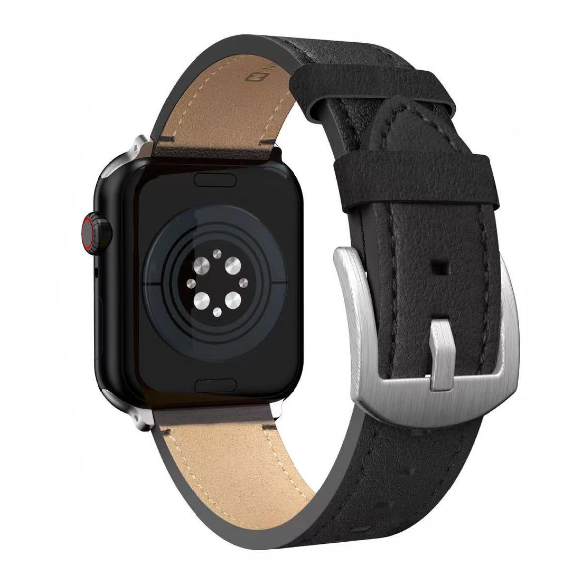 Pulseira Swissten Leather BandApple Watch 42-49mm black/sv 2/4