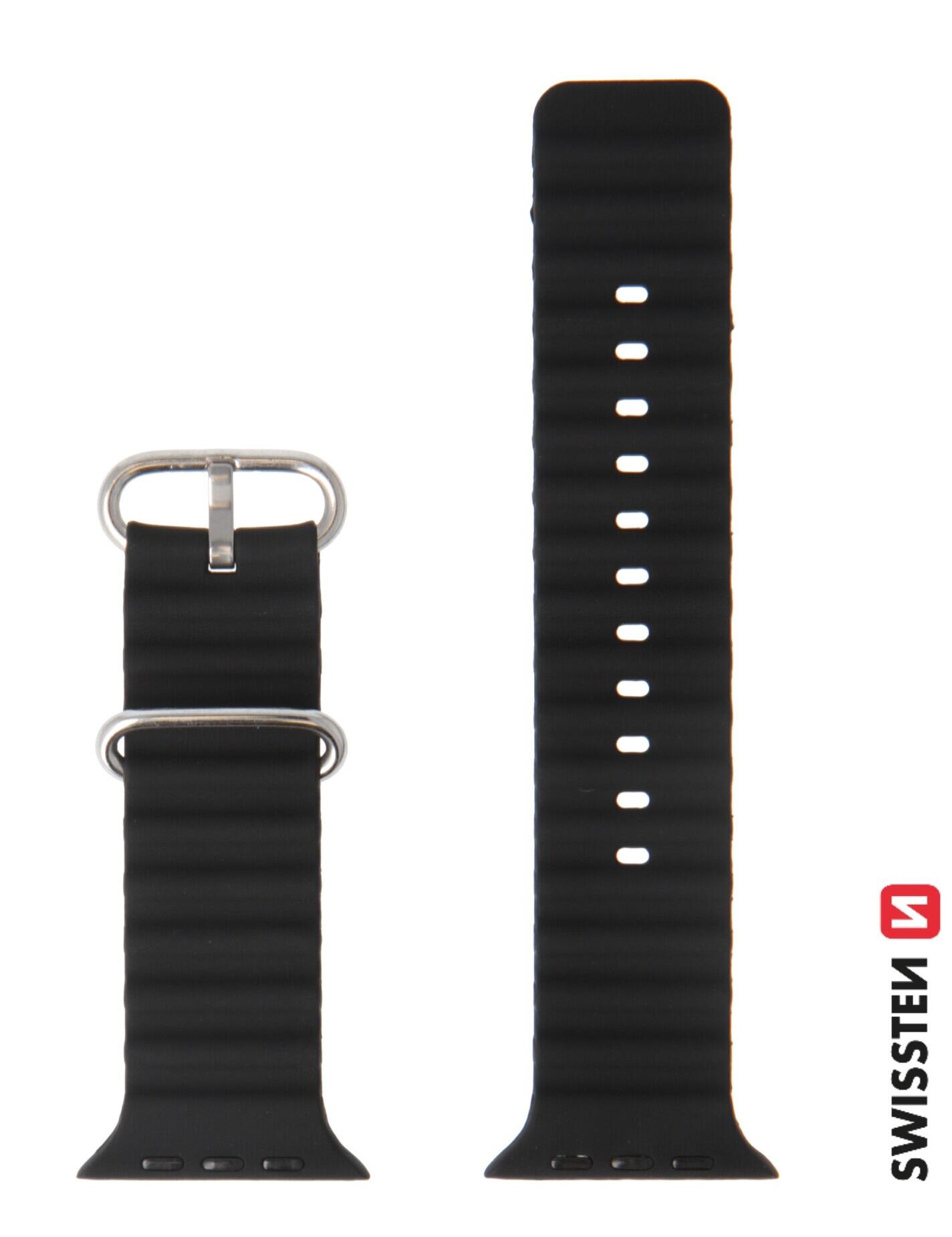 Pulseira Swissten Wave BandApple Watch 42-49mm black 2/3