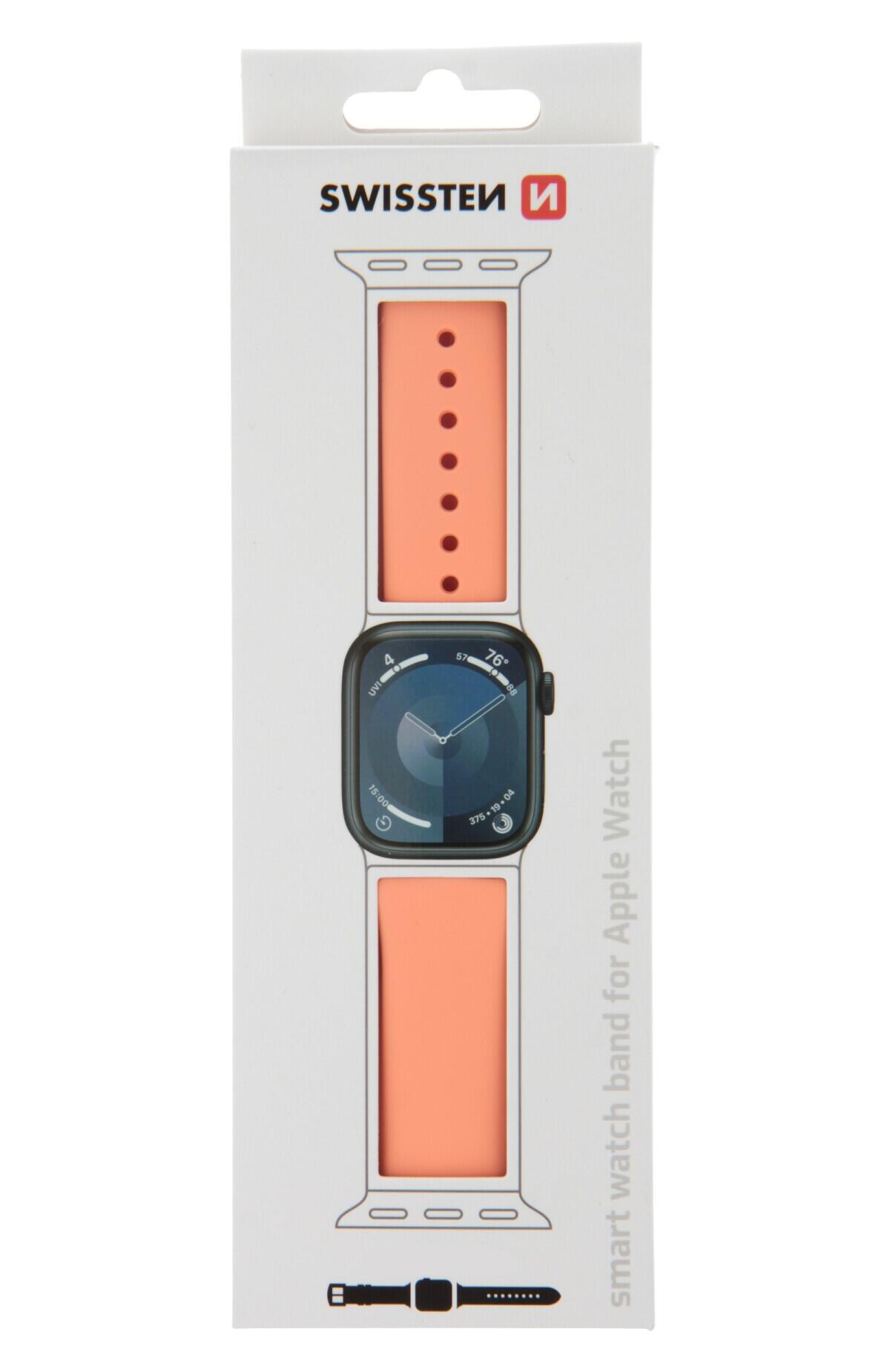 Pulseira Swissten Silicone BandApple Watch 42-49mm or. pink 3/3