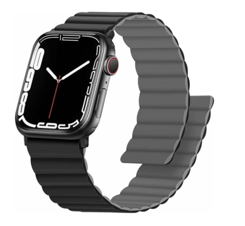Pulseira swissten wave magnetic apple watch 42-49mm black/grey