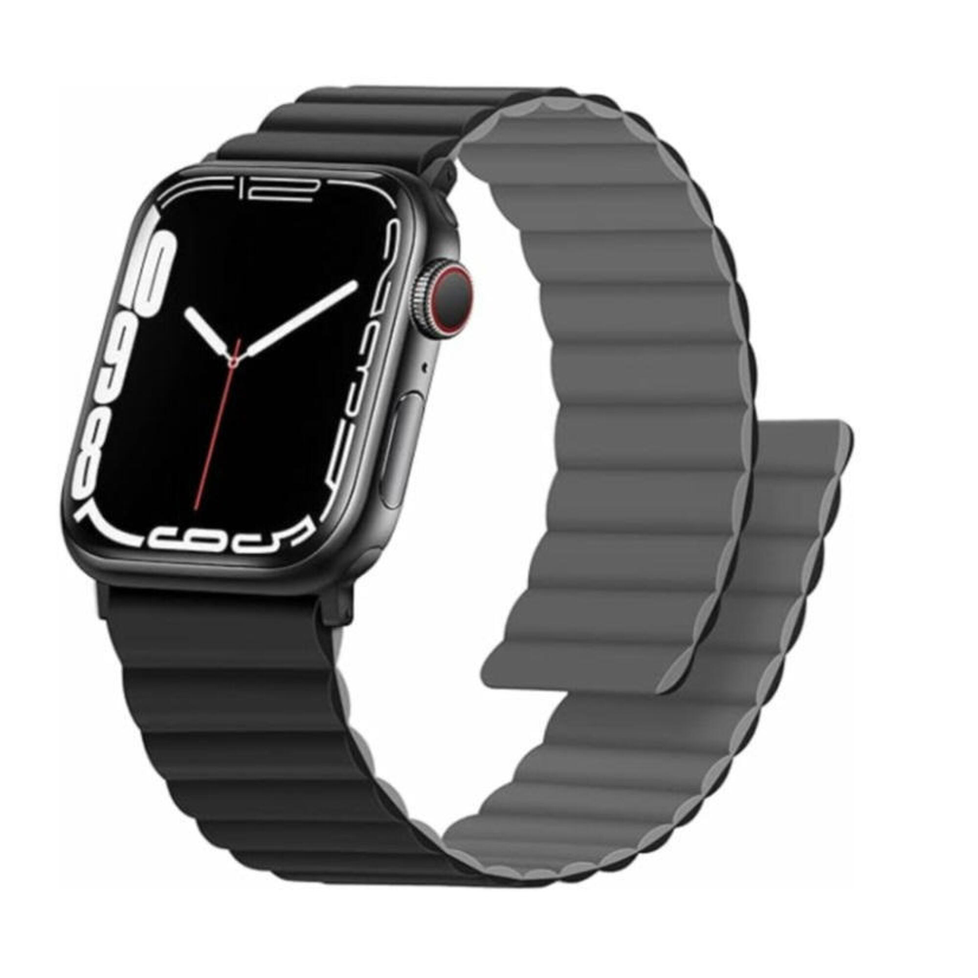 Pulseira Swissten Wave Magnetic Apple Watch 38-41mm black/grey