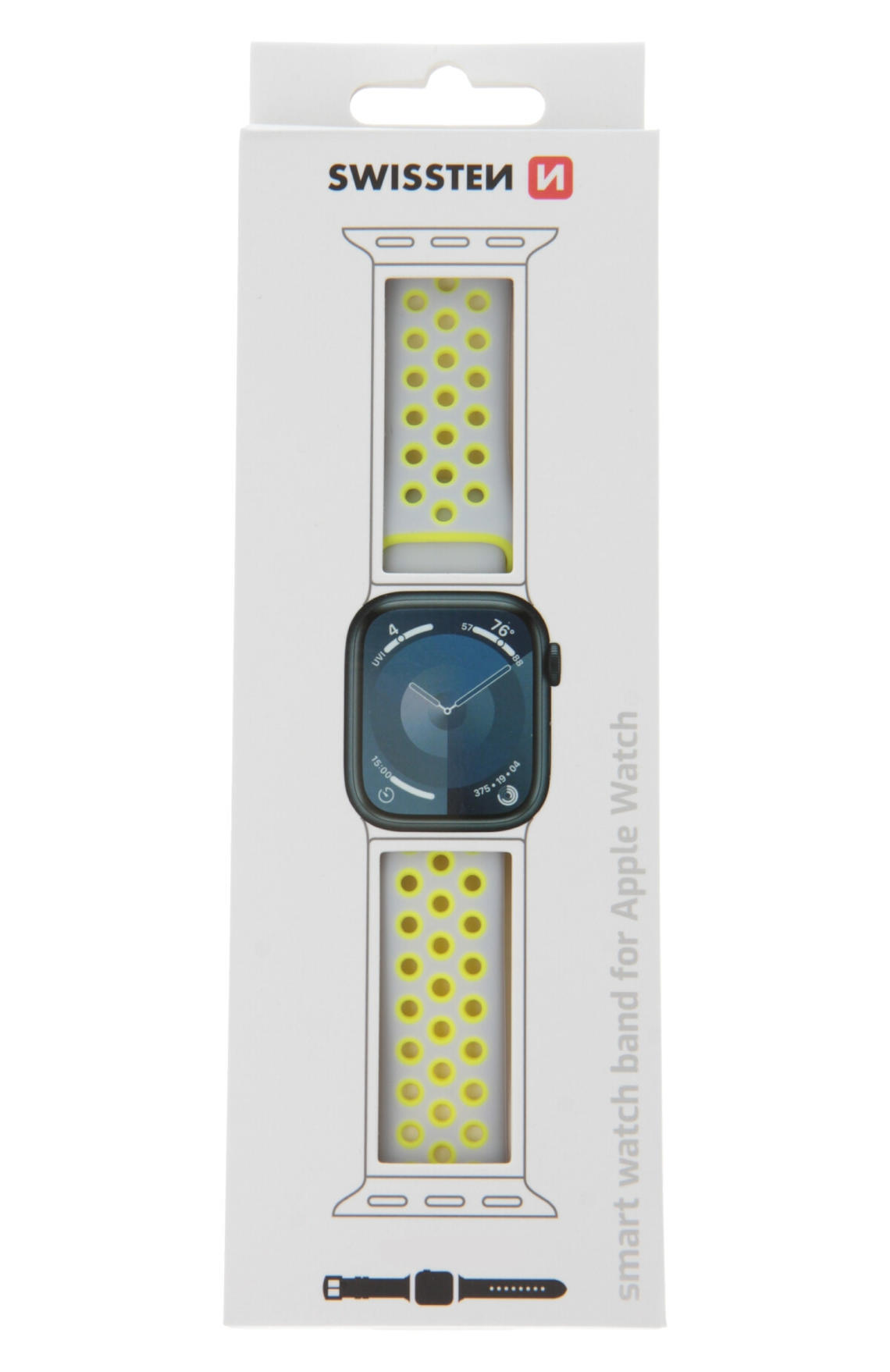 Pulseira Swissten Sport BandApple Watch 38-41mm silver/yellw 3/3