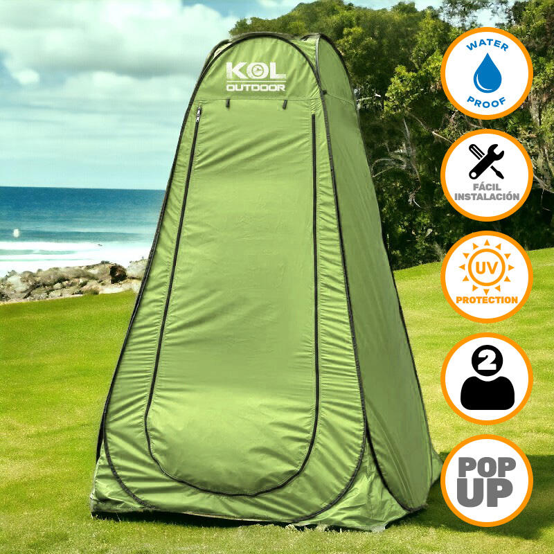 Tente de change/douche portable (150x150x210 cm) pour camping et plage 3/7