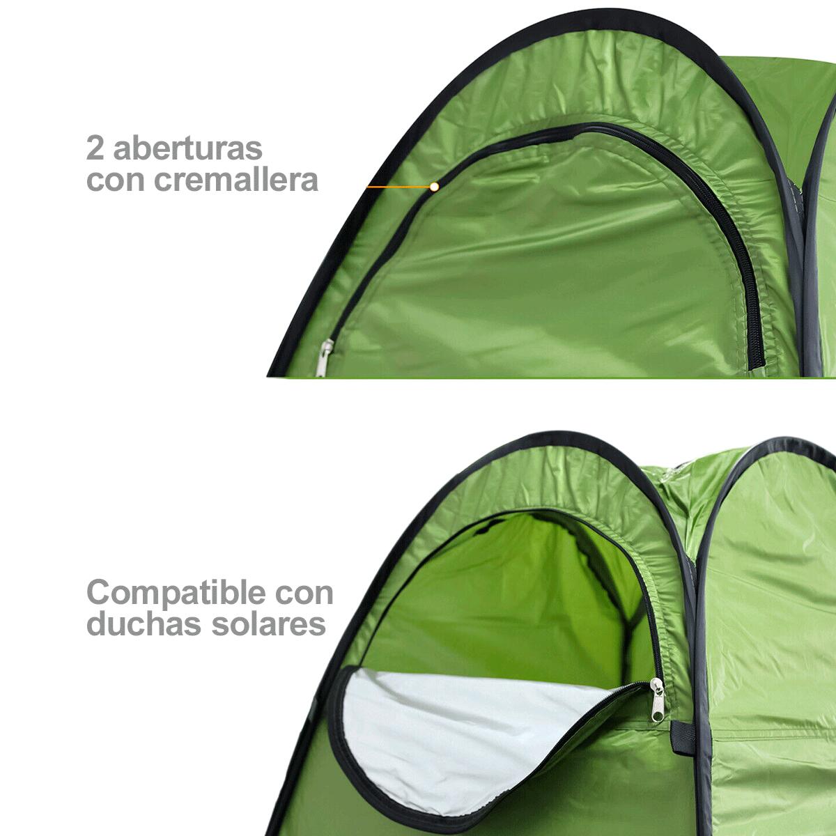 Tente de change/douche portable (150x150x210 cm) pour camping et plage 5/7