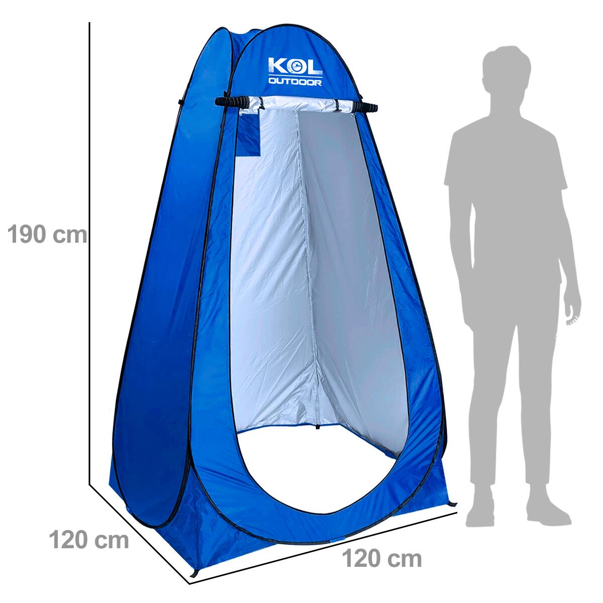 Tienda portátil ducha cambiador para playa, piscina, camping 120x120 cm. 2/7