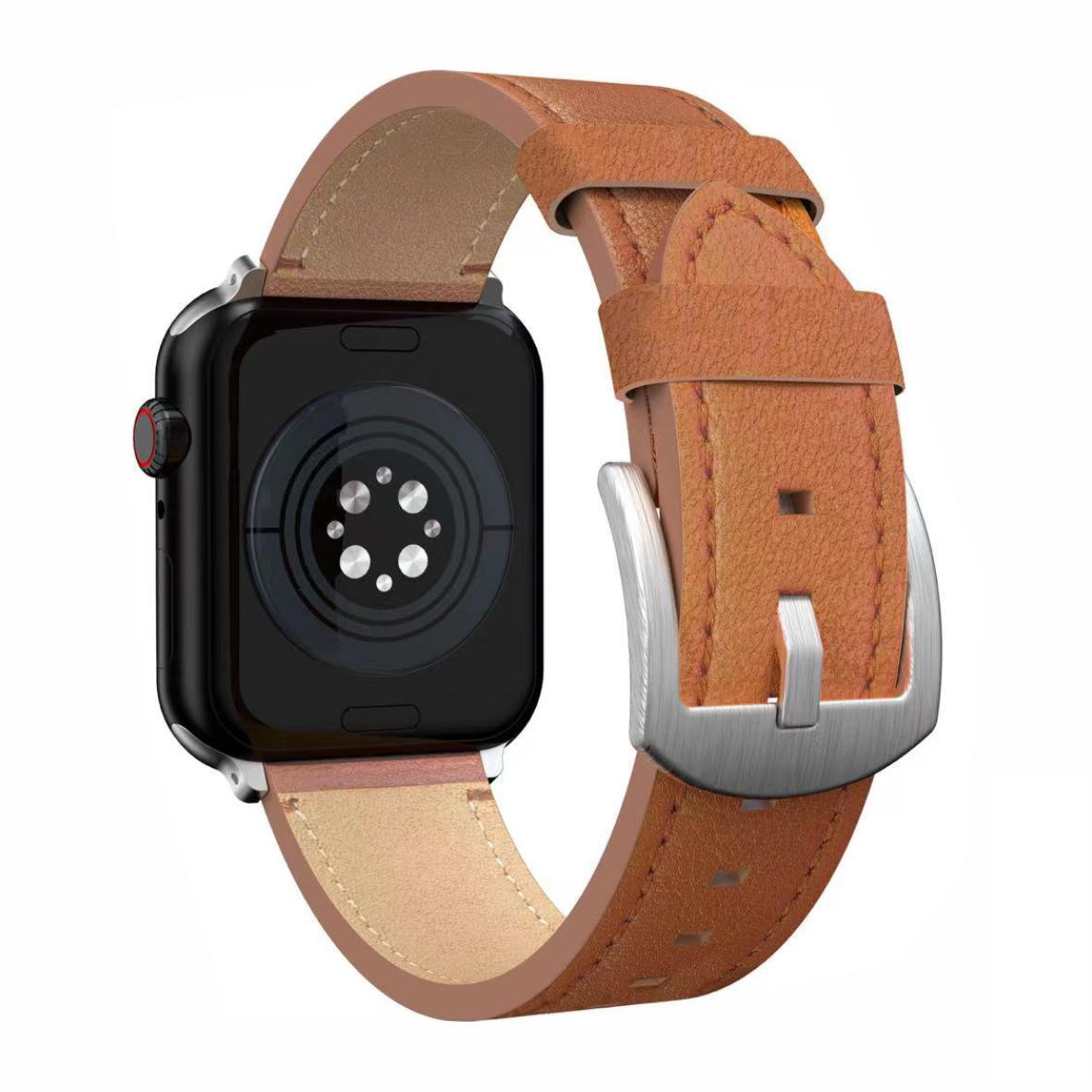 Pulseira Swissten Leather BandApple Watch 42-49mm brown/sv 2/4