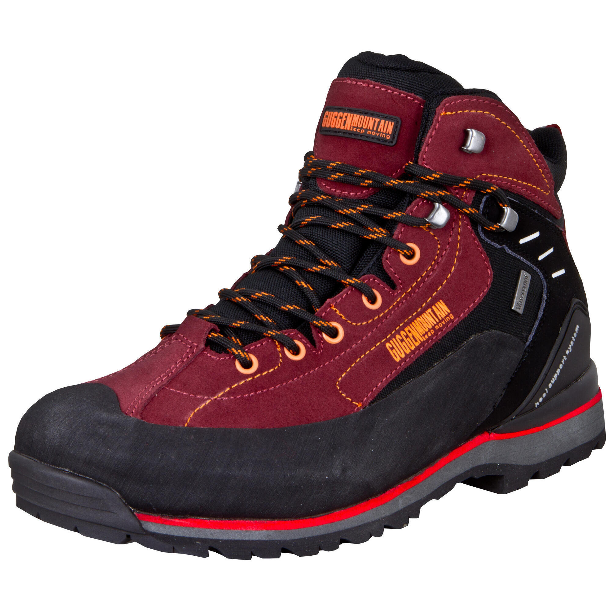 Guggen Mountain - Bottes De Trekking Et De Randonnée En Daim Pour Hommes Et Femmes Pm020 - Chaussures De Sport - Rouge - 46 - Decathlon