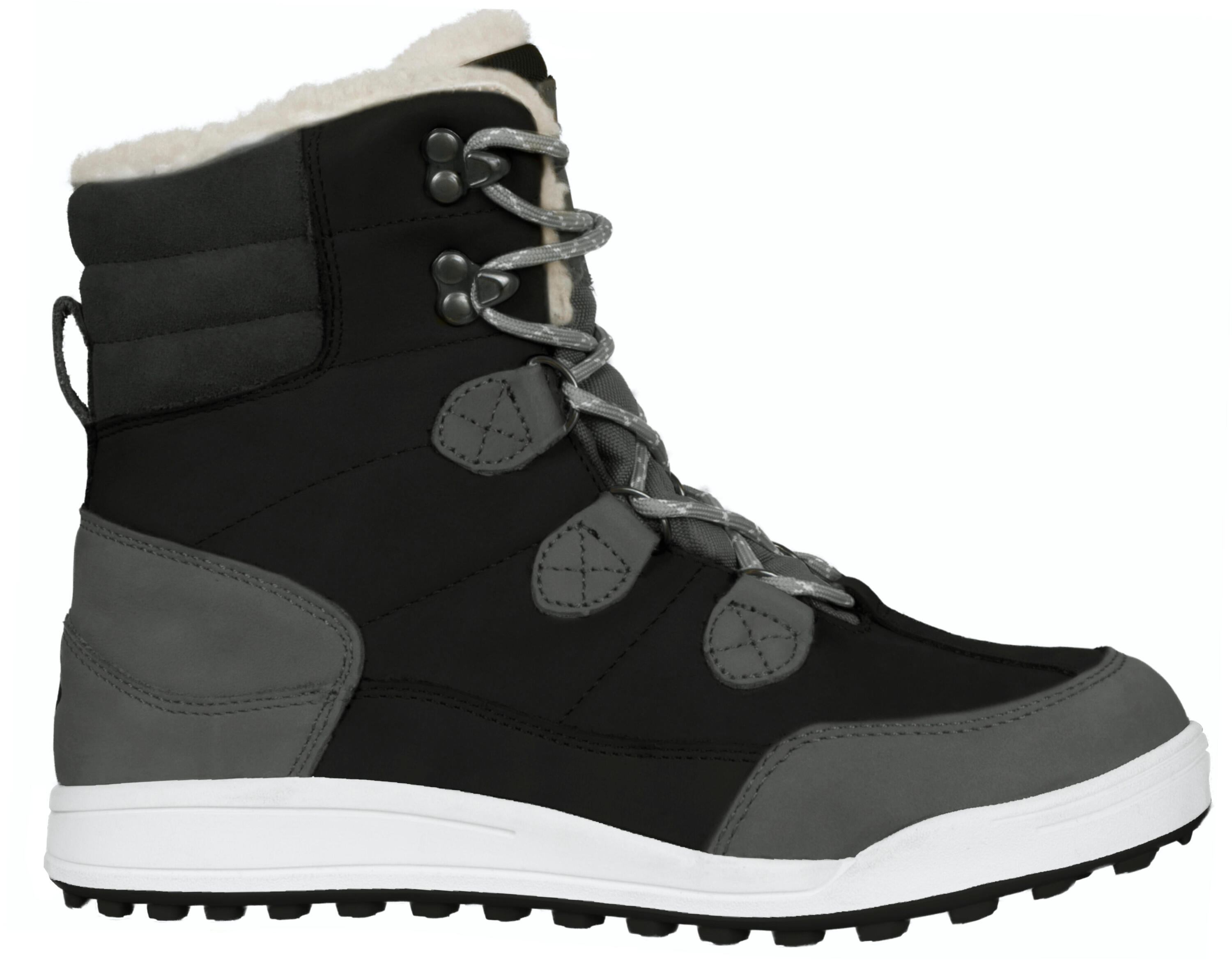 Bottes en fourrure pour femme avec bottes d'hiver imperméables en laine d'agneau 3/7