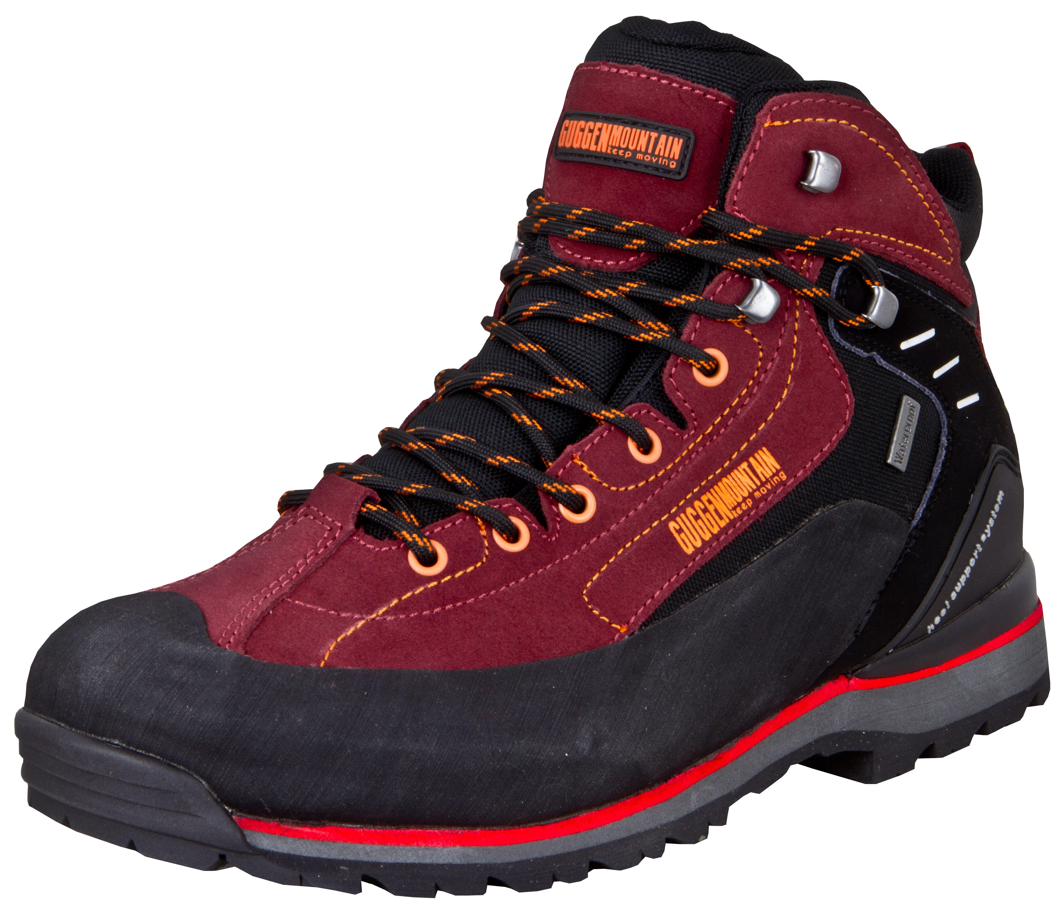 GUGGEN MOUNTAIN Turistické vysoké kožené nepromokavé boty PM020