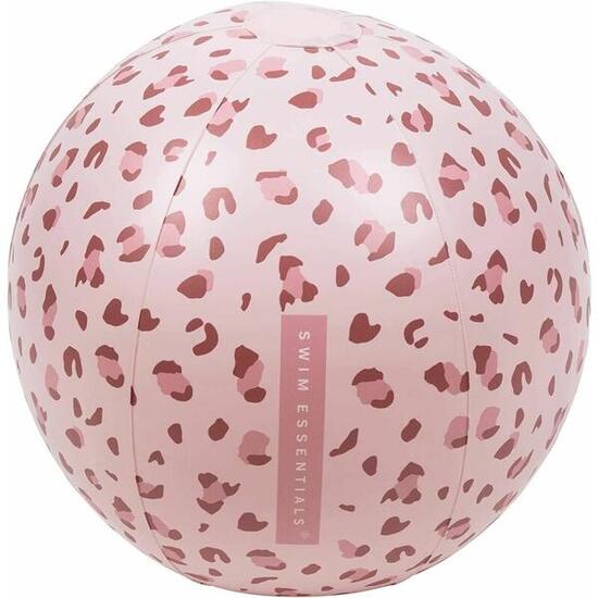 Ballon de plage - Vieux rose - Leopard